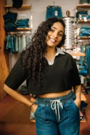 Premium Quality Collar Crop Top - Image 3