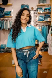 Premium Quality Collar Crop Top - Image 5