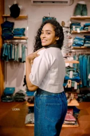 Premium Quality Collar Crop Top - Image 6